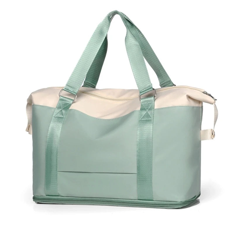 Women Travel Duffel Bag Large Expandable Weekender Carry-on Tote Gym Workout Bag Overnight Bag Mommy Hospital Bag