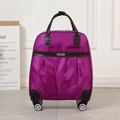 Women Travel Luggage handbag girls  trolley bags Cabin Waterproof Oxford Rolling Trolley suitcase Lady on Wheels wheels Drag bag