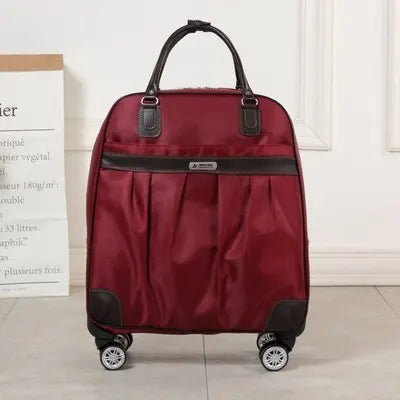 Women Travel Luggage handbag girls  trolley bags Cabin Waterproof Oxford Rolling Trolley suitcase Lady on Wheels wheels Drag bag