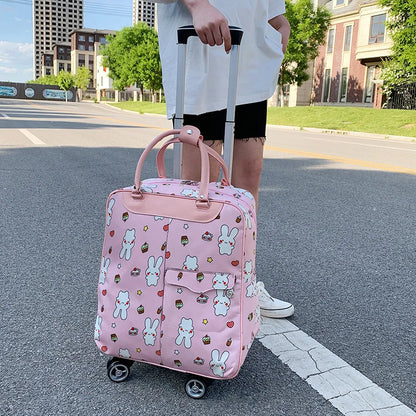 Women Travel Suitcase Trolley Bag With Wheels Large Capacity Travel Bag Backpack Boarding Bag Universal Wheel Rolling luggage