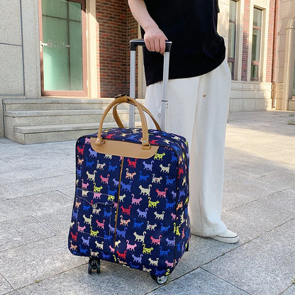 Women Travel Suitcase Trolley Bag With Wheels Large Capacity Travel Bag Backpack Boarding Bag Universal Wheel Rolling luggage