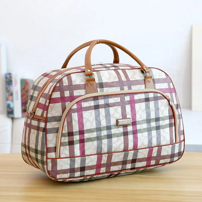 Women Travel Tote Bags Fashion PU Leather Large Capacity Luggage bag Waterproof Duffle Bag Casual  Weekend Travel Bag Organizer