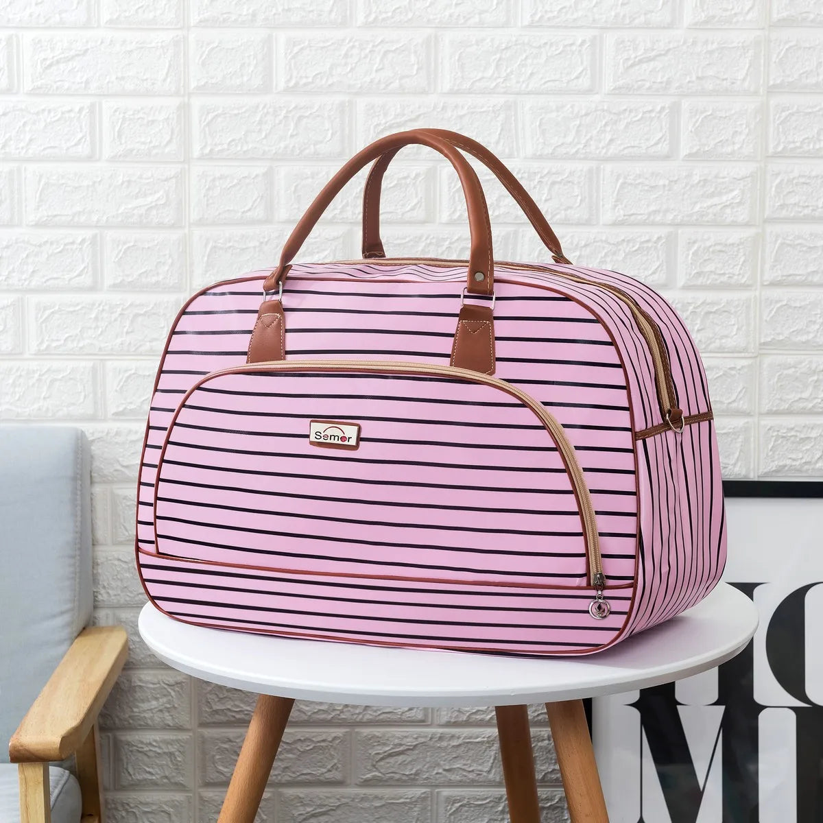 Women Travel Tote Bags Fashion PU Leather Large Capacity Luggage bag Waterproof Duffle Bag Casual  Weekend Travel Bag Organizer