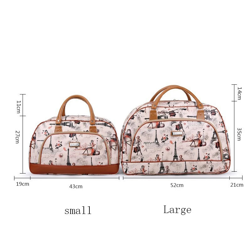 Women Travel Tote Bags Fashion PU Leather Large Capacity Luggage bag Waterproof Duffle Bag Casual  Weekend Travel Bag Organizer