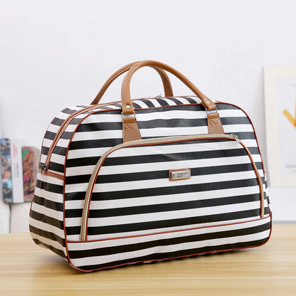 Women Travel Tote Bags Fashion PU Leather Large Capacity Luggage bag Waterproof Duffle Bag Casual  Weekend Travel Bag Organizer