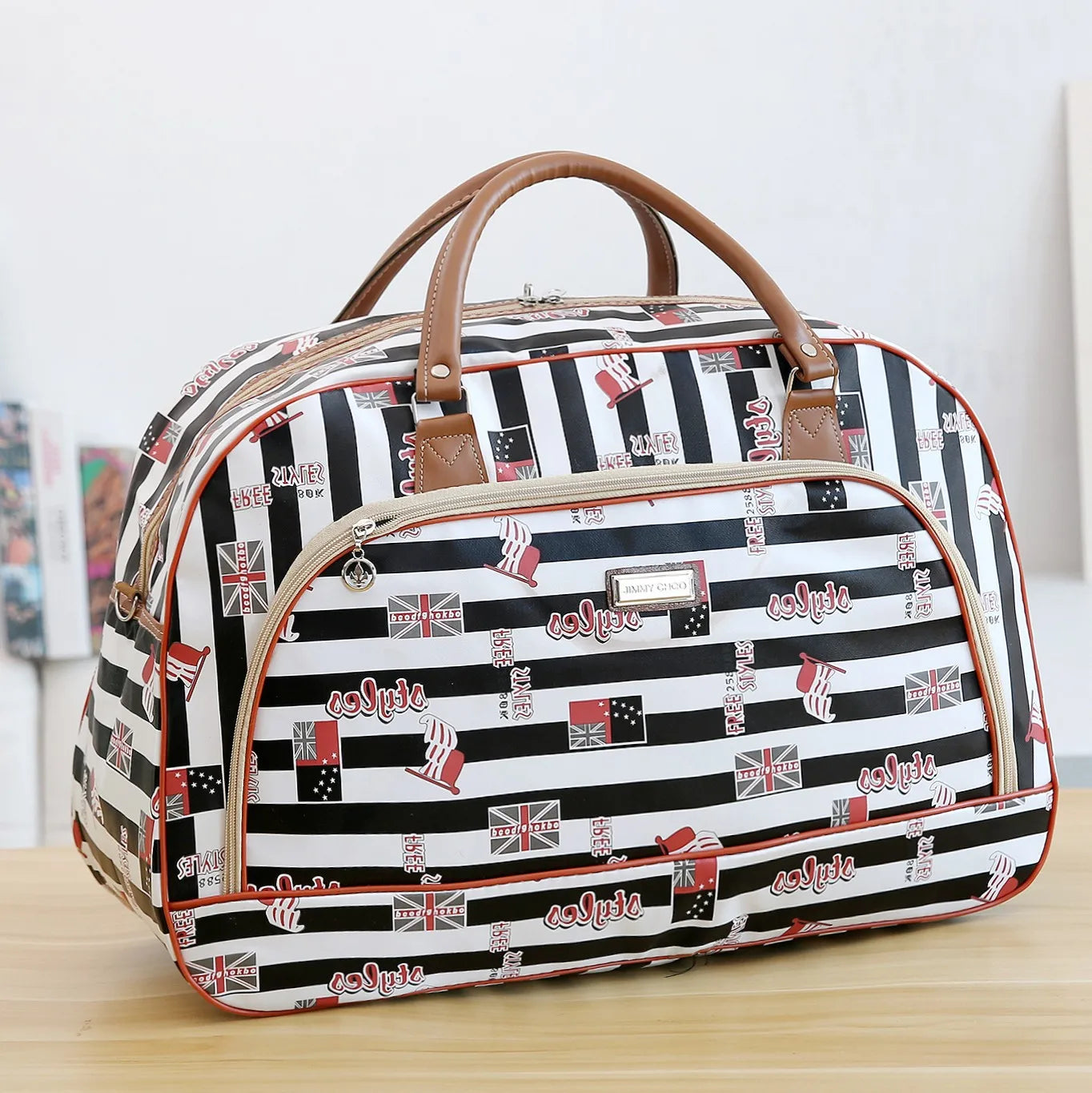 Women Travel Tote Bags Fashion PU Leather Large Capacity Luggage bag Waterproof Duffle Bag Casual  Weekend Travel Bag Organizer