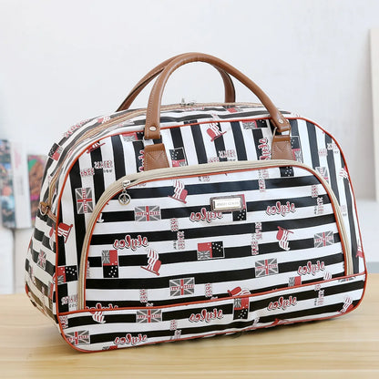 Women Travel Tote Bags Fashion PU Leather Large Capacity Luggage bag Waterproof Duffle Bag Casual  Weekend Travel Bag Organizer