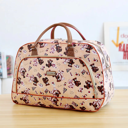 Women Travel Tote Bags Fashion PU Leather Large Capacity Luggage bag Waterproof Duffle Bag Casual  Weekend Travel Bag Organizer