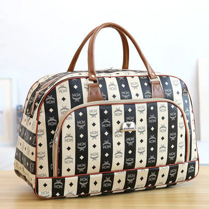 Women Travel Tote Bags Fashion PU Leather Large Capacity Luggage bag Waterproof Duffle Bag Casual  Weekend Travel Bag Organizer
