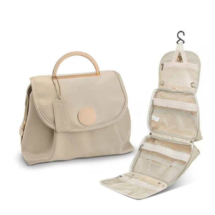 Women Travel Tote Cosmetic Bag New PU Leather Waterproof Makeup Bag Ladies Beauty Bag Organizer Toiletries Storage Bags