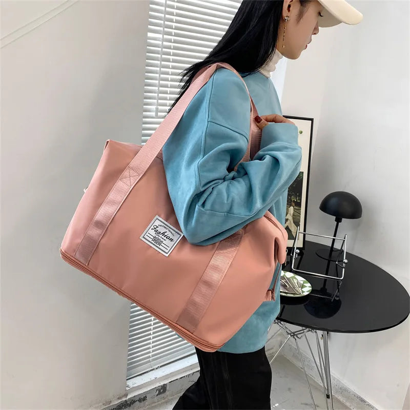 Women Travel Tote Men Sports Gym Bag Duffle Handbag Multifunction Swimming Shoulder Messenger Bag Weekend Fitness Training Bag