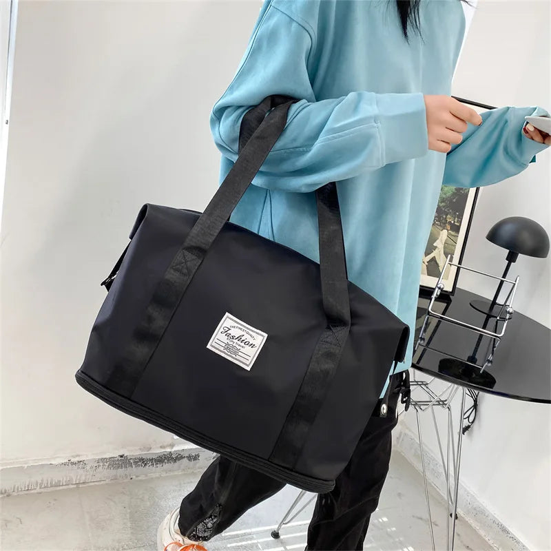 Women Travel Tote Men Sports Gym Bag Duffle Handbag Multifunction Swimming Shoulder Messenger Bag Weekend Fitness Training Bag