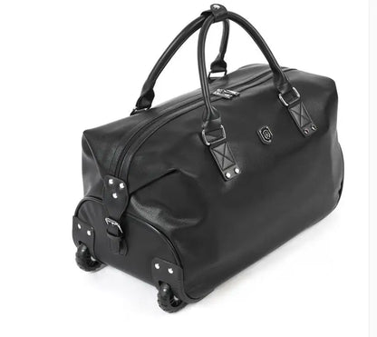 Women Travel Trolley Bag Travel Wheeled handbag 20 Inch 22 Inch PU leather travel luggage bag with wheels Carry on hand luggage