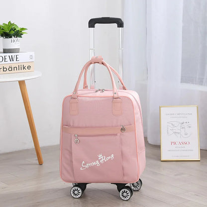 Women Travel Trolley bag waterproof Multifunctional use Rolling luggage bags Travel Backpack bag with wheeled backpack suitcase
