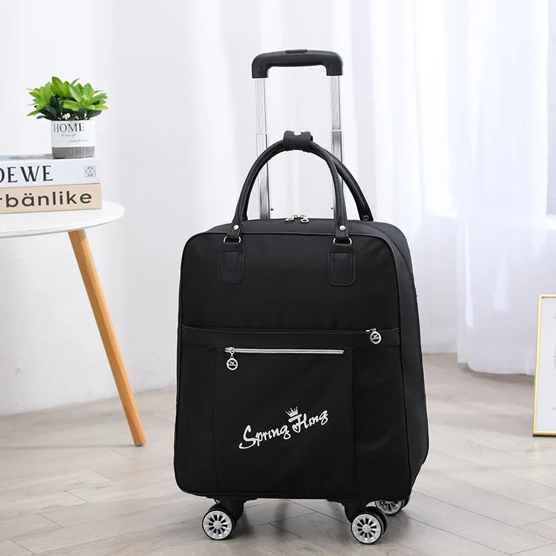 Women Travel Trolley bag waterproof Multifunctional use Rolling luggage bags Travel Backpack bag with wheeled backpack suitcase