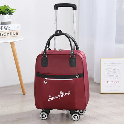 Women Travel Trolley bag waterproof Multifunctional use Rolling luggage bags Travel Backpack bag with wheeled backpack suitcase