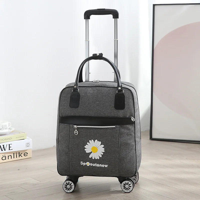 Women Travel Trolley bag waterproof Multifunctional use Rolling luggage bags Travel Backpack bag with wheeled backpack suitcase