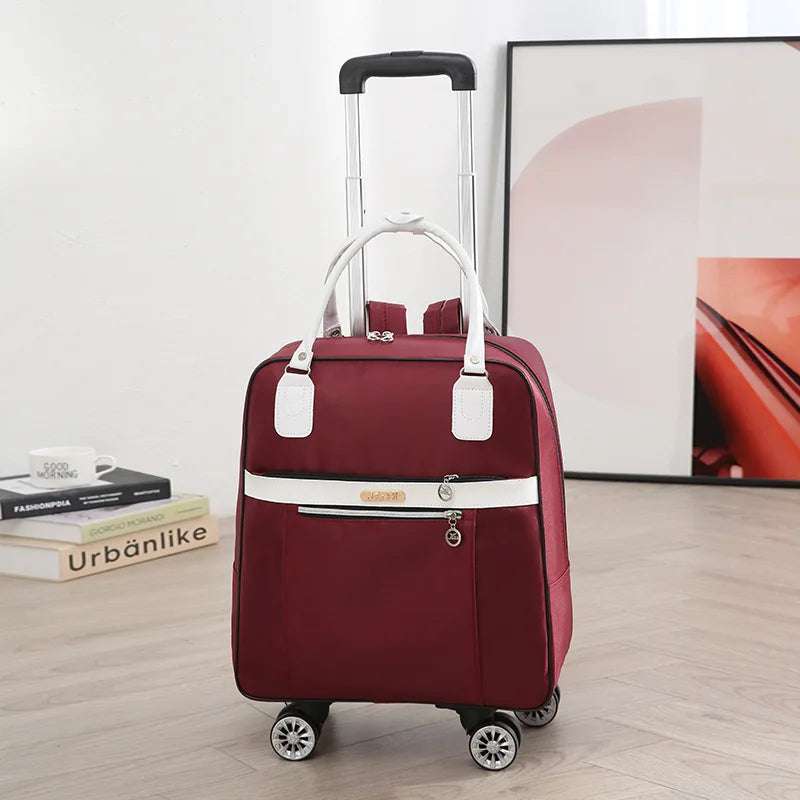 Women Travel Trolley bag waterproof Multifunctional use Rolling luggage bags Travel Backpack bag with wheeled backpack suitcase