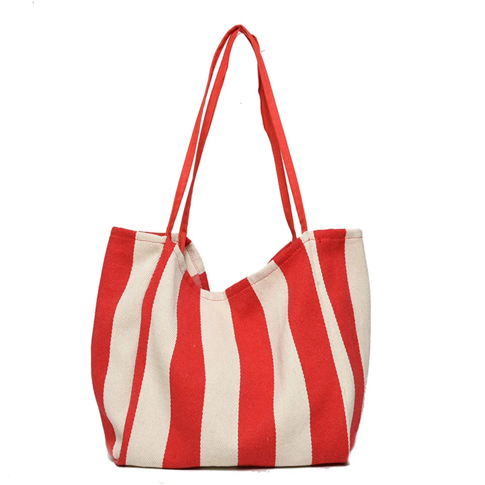 Women Versatile Canvas Shoulder Bags Female Large-capacity Leisure Simplicity Handbags Ladies Retro Fashion Shopping Travel Bags