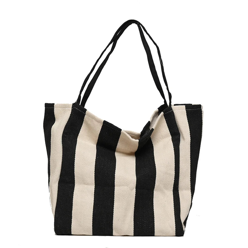 Women Versatile Canvas Shoulder Bags Female Large-capacity Leisure Simplicity Handbags Ladies Retro Fashion Shopping Travel Bags
