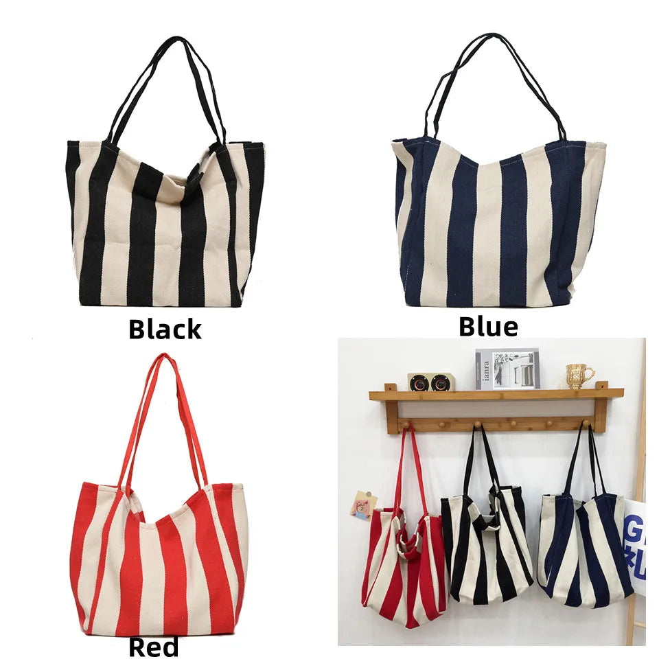 Women Versatile Canvas Shoulder Bags Female Large-capacity Leisure Simplicity Handbags Ladies Retro Fashion Shopping Travel Bags