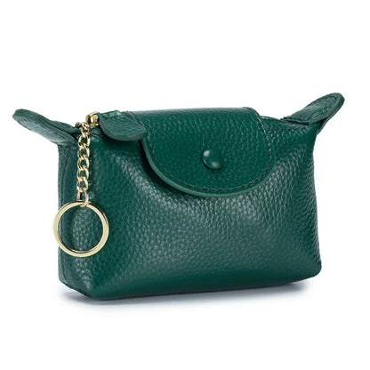 Women Wallet Genuine Purse for Woman Zipper Coin Card Holder Dumpling Brand First Layer Cowhide Leather Mini Clutch Bag