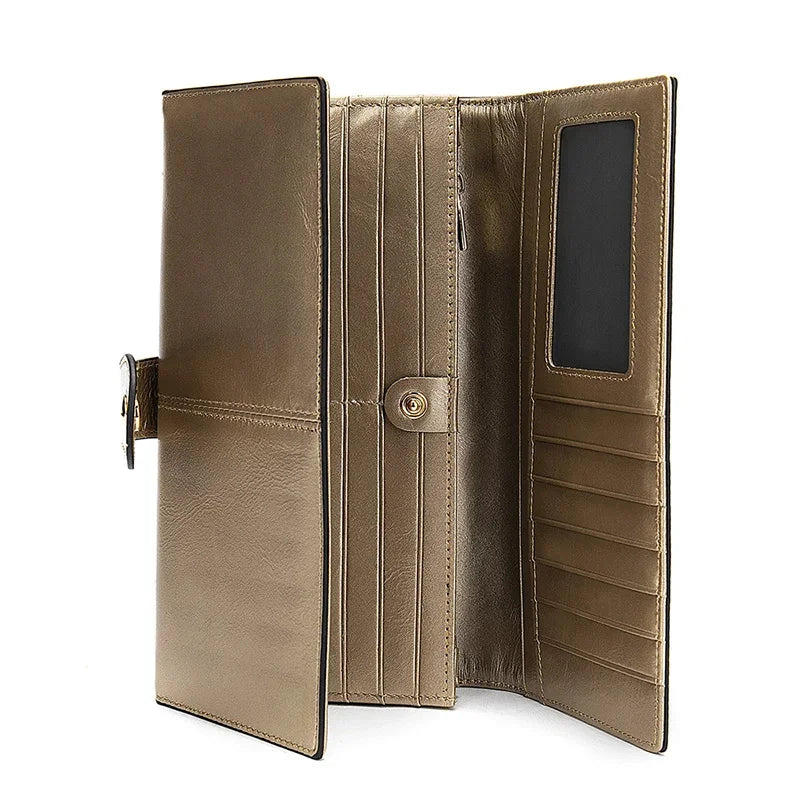 Women Wallets Genuine Leather Long Luxury Designers Female Wallet For Card Holder Money Coin Purse Handbag Clutch Bag