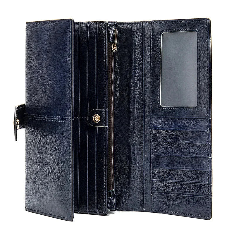 Women Wallets Genuine Leather Long Luxury Designers Female Wallet For Card Holder Money Coin Purse Handbag Clutch Bag