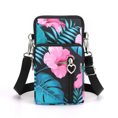 Women Waterproof Handbags Mobile Phone Bag Casual Mini Shoulder Bag Female Arm Pouch Wallet Sports Music Crossbody Bags for Girl
