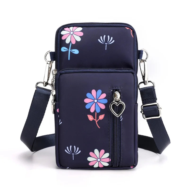 Women Waterproof Handbags Mobile Phone Bag Casual Mini Shoulder Bag Female Arm Pouch Wallet Sports Music Crossbody Bags for Girl