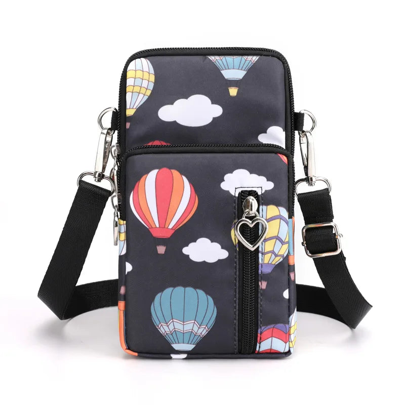 Women Waterproof Handbags Mobile Phone Bag Casual Mini Shoulder Bag Female Arm Pouch Wallet Sports Music Crossbody Bags for Girl