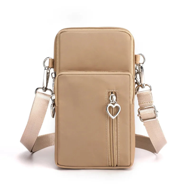 Women Waterproof Handbags Mobile Phone Bag Casual Mini Shoulder Bag Female Arm Pouch Wallet Sports Music Crossbody Bags for Girl