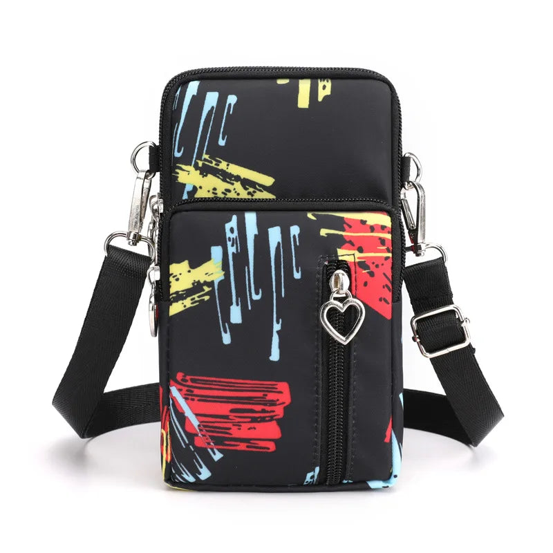 Women Waterproof Handbags Mobile Phone Bag Casual Mini Shoulder Bag Female Arm Pouch Wallet Sports Music Crossbody Bags for Girl