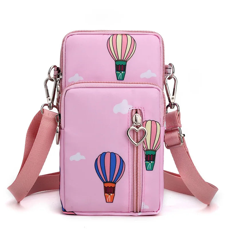 Women Waterproof Handbags Mobile Phone Bag Casual Mini Shoulder Bag Female Arm Pouch Wallet Sports Music Crossbody Bags for Girl