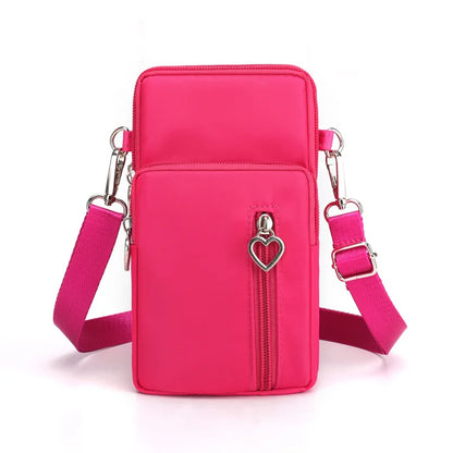 Women Waterproof Handbags Mobile Phone Bag Casual Mini Shoulder Bag Female Arm Pouch Wallet Sports Music Crossbody Bags for Girl