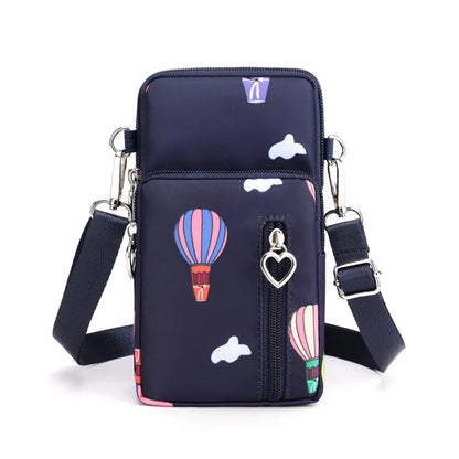 Women Waterproof Handbags Mobile Phone Bag Casual Mini Shoulder Bag Female Arm Pouch Wallet Sports Music Crossbody Bags for Girl