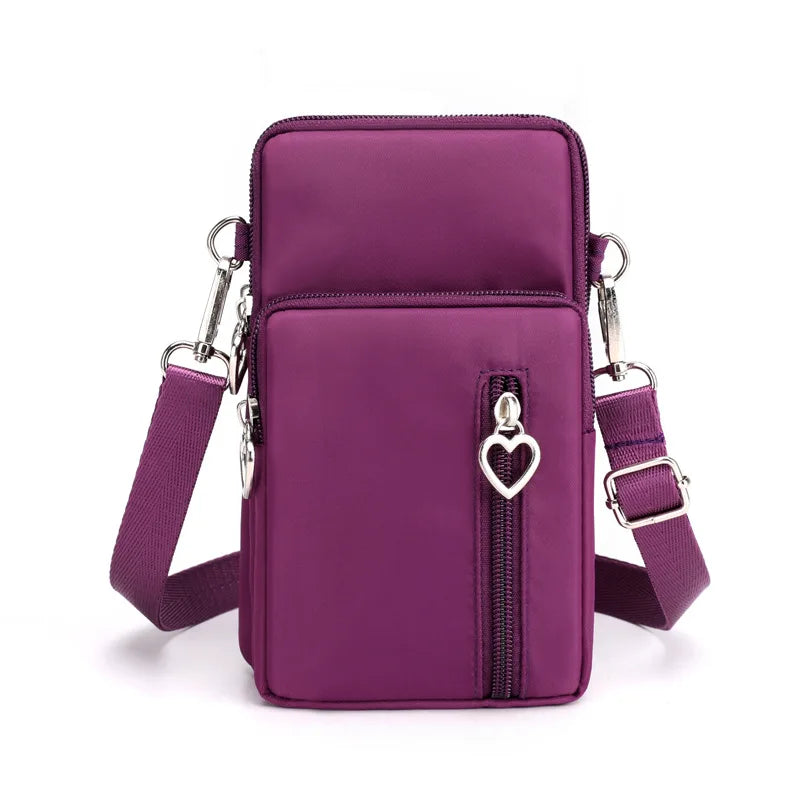 Women Waterproof Handbags Mobile Phone Bag Casual Mini Shoulder Bag Female Arm Pouch Wallet Sports Music Crossbody Bags for Girl