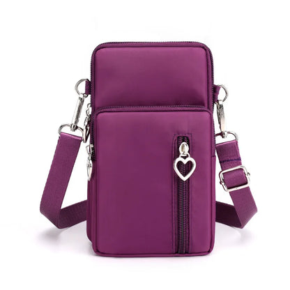 Women Waterproof Handbags Mobile Phone Bag Casual Mini Shoulder Bag Female Arm Pouch Wallet Sports Music Crossbody Bags for Girl