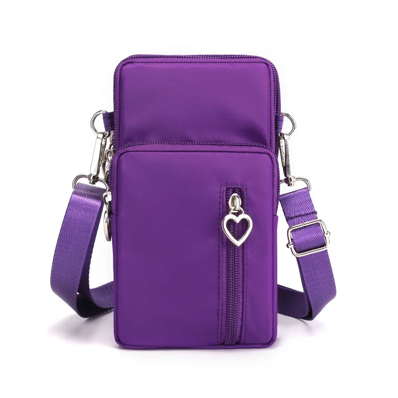 Women Waterproof Handbags Mobile Phone Bag Casual Mini Shoulder Bag Female Arm Pouch Wallet Sports Music Crossbody Bags for Girl