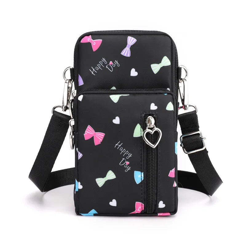 Women Waterproof Handbags Mobile Phone Bag Casual Mini Shoulder Bag Female Arm Pouch Wallet Sports Music Crossbody Bags for Girl