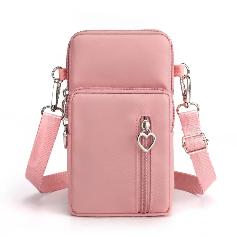 Women Waterproof Handbags Mobile Phone Bag Casual Mini Shoulder Bag Female Arm Pouch Wallet Sports Music Crossbody Bags for Girl