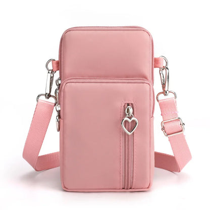 Women Waterproof Handbags Mobile Phone Bag Casual Mini Shoulder Bag Female Arm Pouch Wallet Sports Music Crossbody Bags for Girl