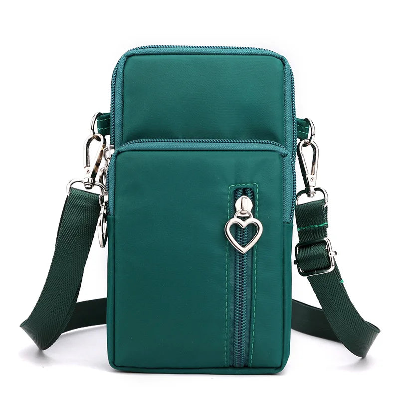 Women Waterproof Handbags Mobile Phone Bag Casual Mini Shoulder Bag Female Arm Pouch Wallet Sports Music Crossbody Bags for Girl