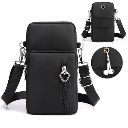 Women Waterproof Handbags Mobile Phone Bag Casual Mini Shoulder Bag Female Arm Pouch Wallet Sports Music Crossbody Bags for Girl