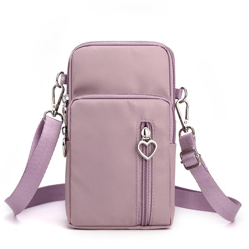 Women Waterproof Handbags Mobile Phone Bag Casual Mini Shoulder Bag Female Arm Pouch Wallet Sports Music Crossbody Bags for Girl