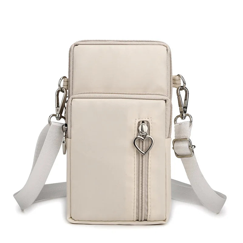 Women Waterproof Handbags Mobile Phone Bag Casual Mini Shoulder Bag Female Arm Pouch Wallet Sports Music Crossbody Bags for Girl