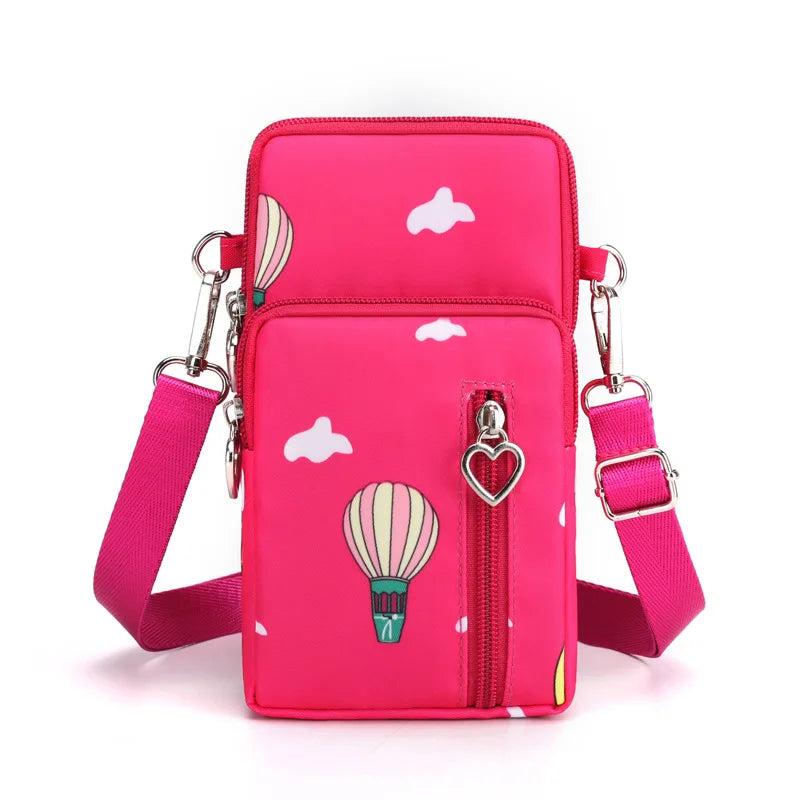 Women Waterproof Handbags Mobile Phone Bag Casual Mini Shoulder Bag Female Arm Pouch Wallet Sports Music Crossbody Bags for Girl