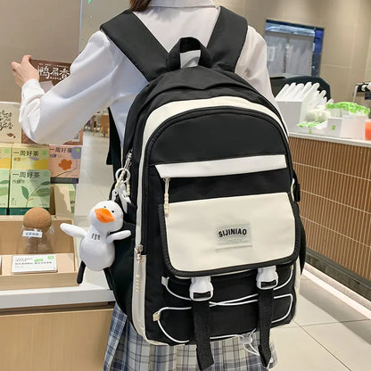 Women Waterproof Large Capacity Student Backpack Fashion Female Cute Laptop College Bag Girl Travel Leisure School Lady Book Bag