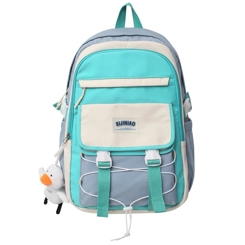 Women Waterproof Large Capacity Student Backpack Fashion Female Cute Laptop College Bag Girl Travel Leisure School Lady Book Bag