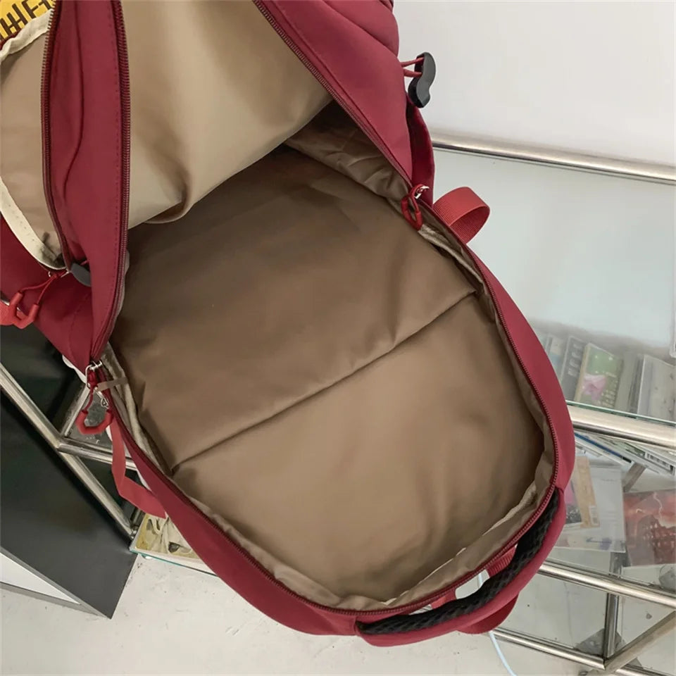 Women Waterproof Nylon Backpack Fashion Female Shoulder Bag Youth Vitality Style Multi-functional Travel School Bag